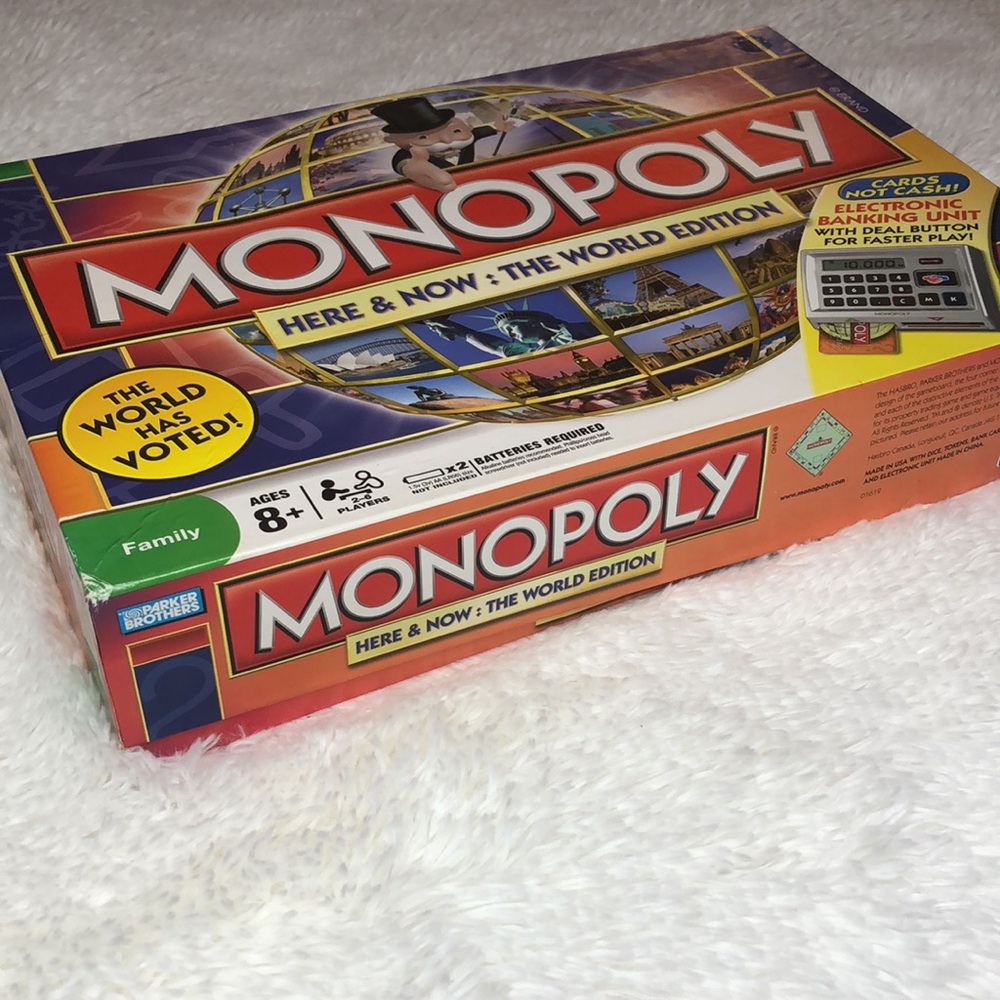 Monopoly Here & Now The World Edition Credit Cards Not Cash Game Board Hasbro - Picture 3 of 13